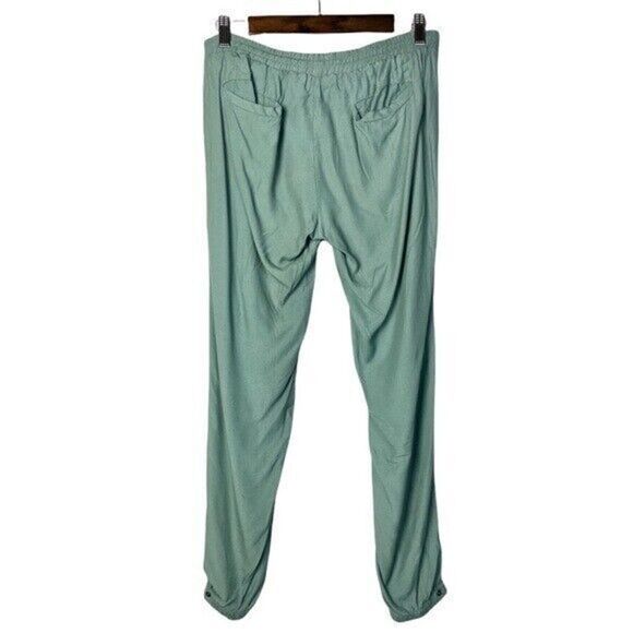 Sundance Sage Green Drawstring Zip Bottom Joggers XS - Picture 2 of 6